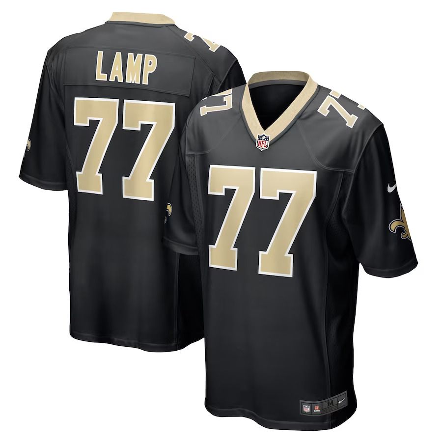 Men New Orleans Saints #77 Forrest Lamp Nike Black Game Player NFL Jersey